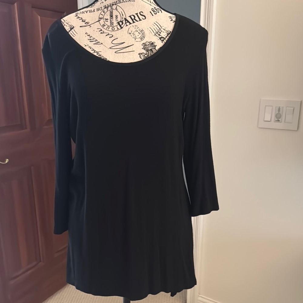 Joseph Ribkoff Black Relaxed Long Sleeve Blouse